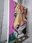 Original Abstract Tiger Painting Canvas Neo Expressionist Fine Art Decor 11x14 — photo 6