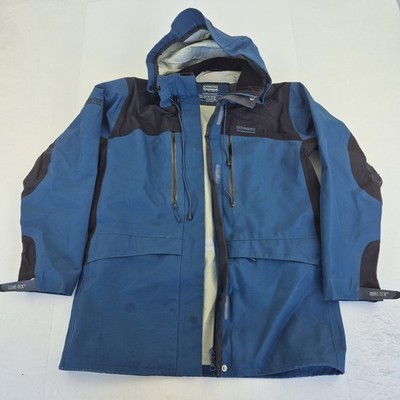 Kathmandu Gore-Tex Jacke 12 blau Damen wasserdicht Kapuze Full Zip Mantel