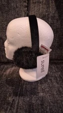 Surell Fox Faux Fur Earmuffs w/ Velvet Band Women's One Size Black