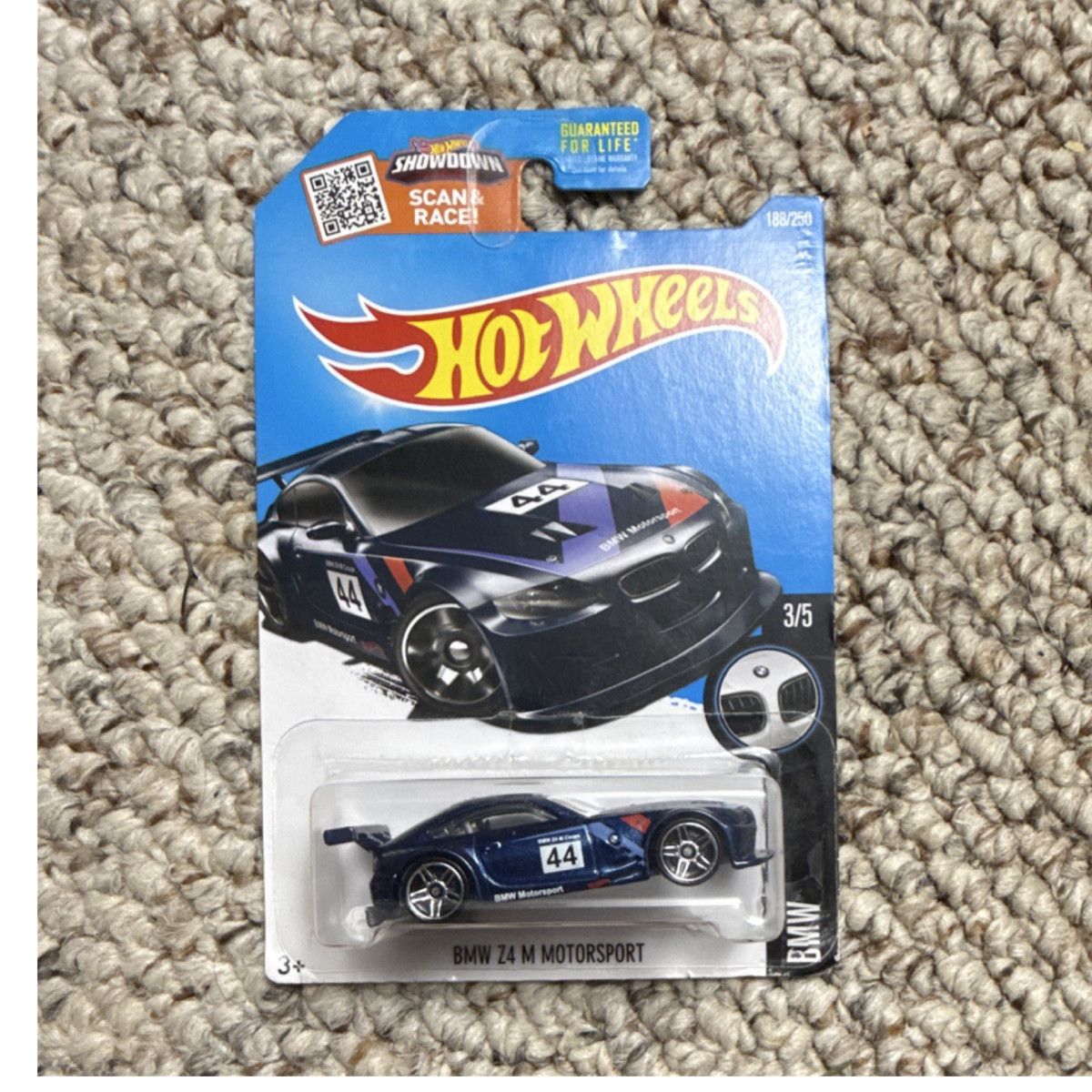 Hot Wheels BMW Z4 M Motorsport Blue Diecast 1:64 Showdown Series