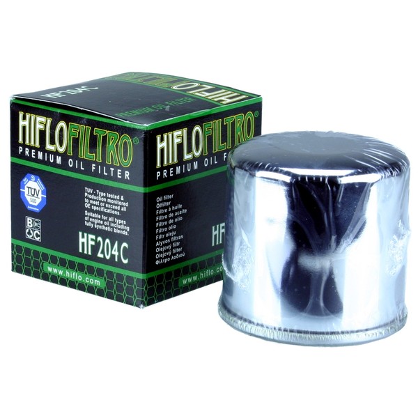 Triumph Thruxton 865 /Ace, 04-15 (986ME 986ME2) ÖLfilter Hiflo Chrom Chromfilter-image