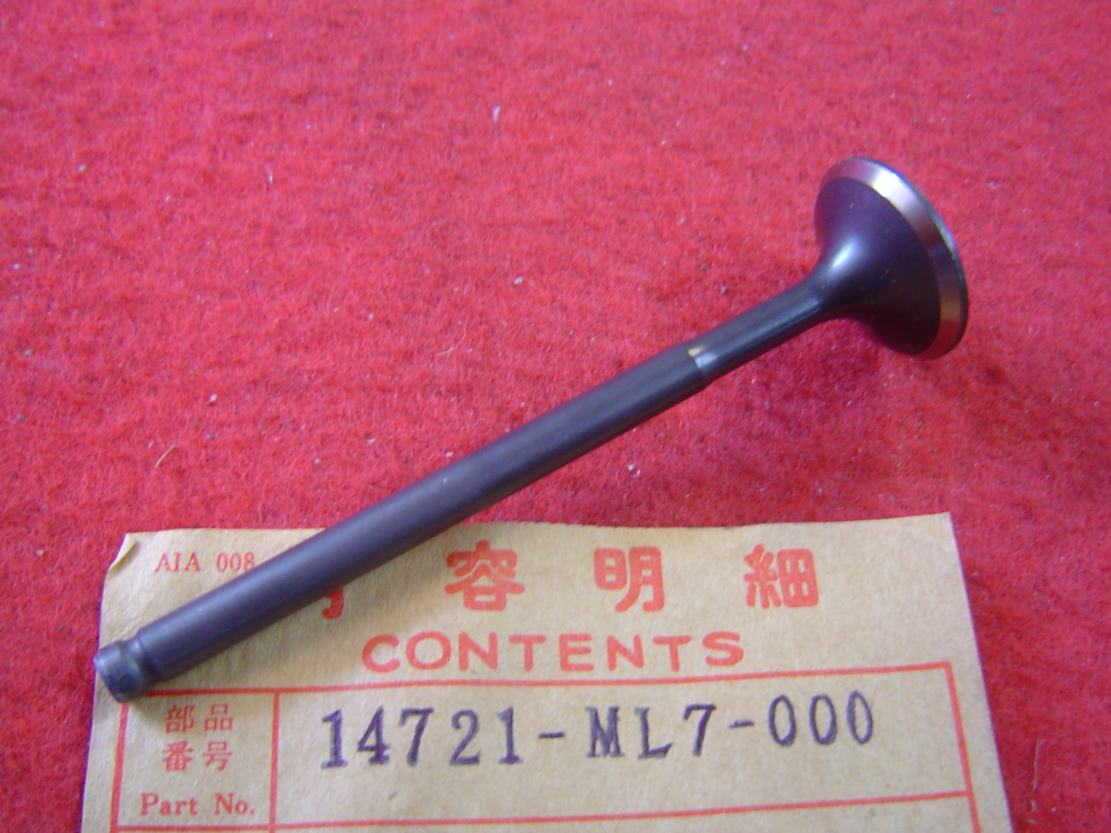 Soupape échappement VFR750 1986 résout les pertes de compression Honda 14721-ML7-000 en acier
