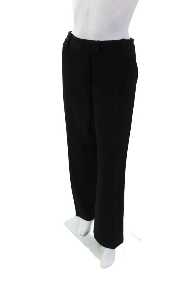 Pantalones de vestir 3.1 Phillip Lim para mujer cierre de gancho pierna recta negros talla 8 Foto 2 de 4