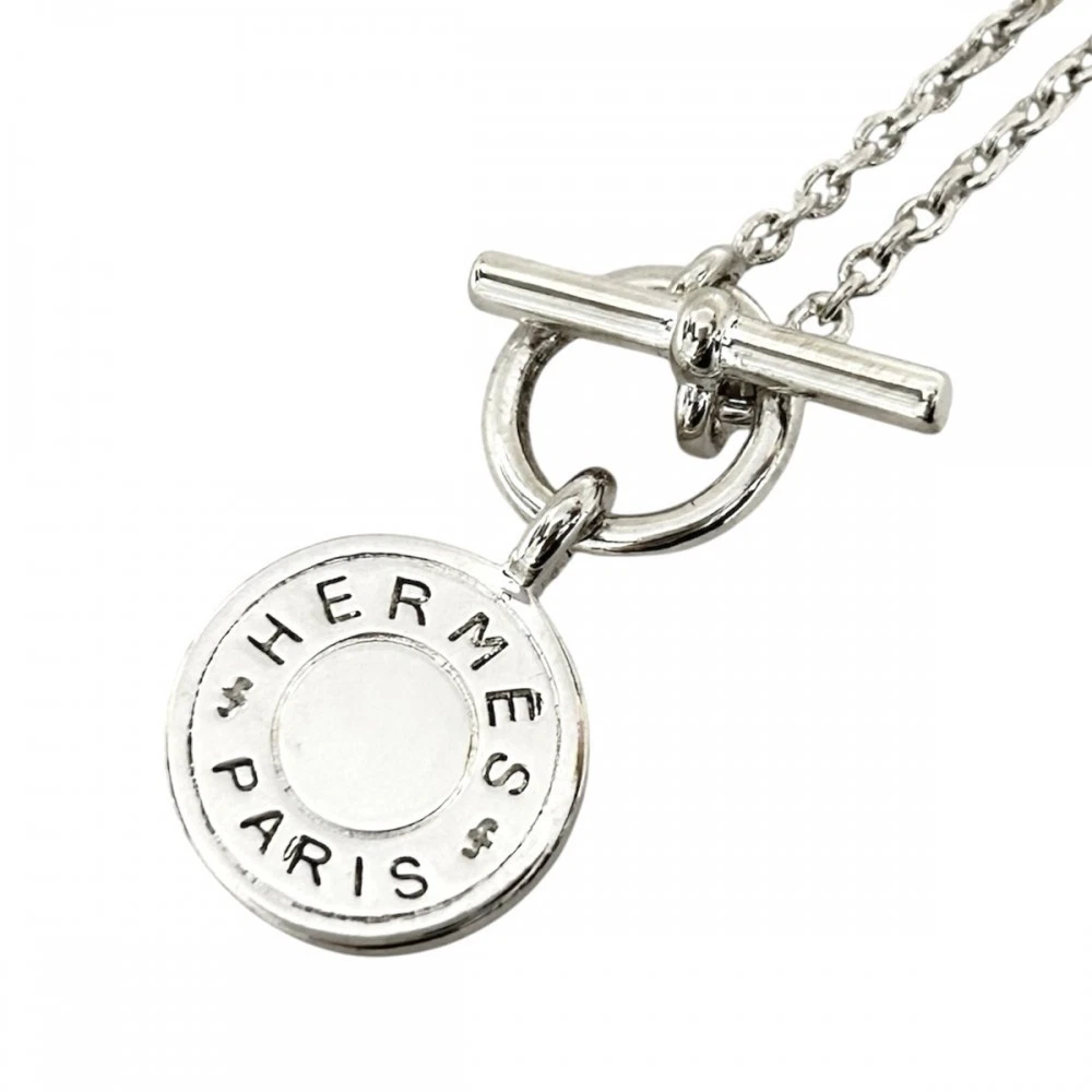 HERMÈS Hermes Collana Donna Serie Amuleto H Ex Libris Ciondolo Gioielli Accessori S