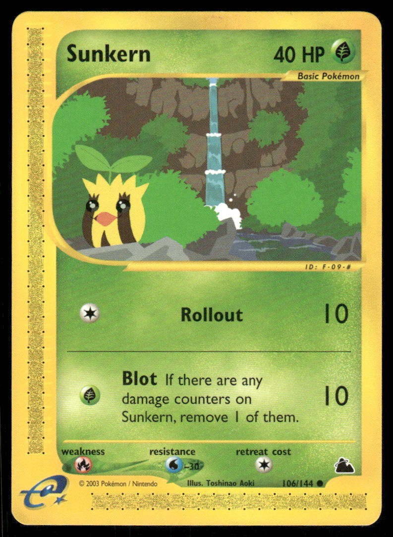 Pokemon Cards Sunkern 106/144 Skyridge WOTC Common NM