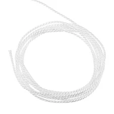Twisted Cord Trim, 22 Yard 1.5mm 3-Ply Twine Braided Rope Thread, White