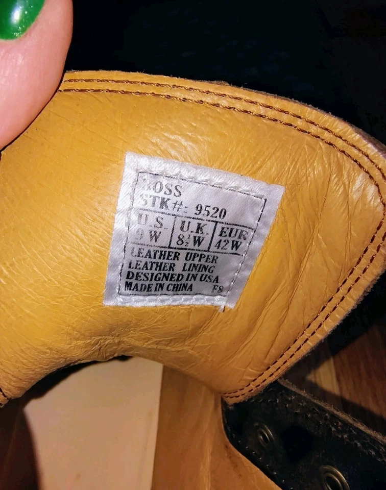 Dr. Botas de trabajo/senderismo Comfort Boss 9520 de cuero castaño talla 9W Foto 3 de 4