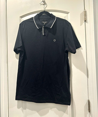 Brixton Men's Polo Shirt Short Sleeve Medium - Lot of 2 Black  &  White