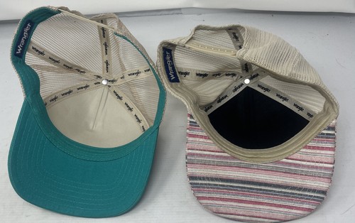 Set (2) Vintage Wrangler Jeans Mütze Trucker Mesh Cap Western Snapback 80er 90er - Bild 3 von 3