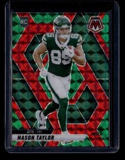 2025 Panini Mosaic Mason Taylor #324 Rookies Choice Red & Green Prizm RC Jets