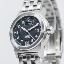 **NEAR MINT w/ Box** ORIS Big Crown 7501 Automatic Black Dial Day Date 35mm Mens 4