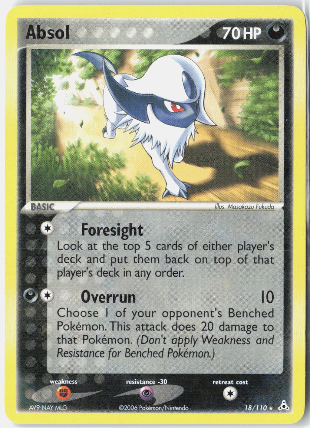 Absol Normal Rare Holon Phantoms 18/110 NM