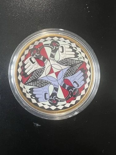 2012 CANADA SILVER DOLLAR TWO LOONS, 25 ANNIVERSARY COLOR LOON 1 OZ -.9999 pure