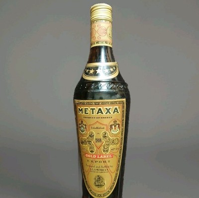 Metaxa 7 Sterne Gold Label 40% 0,7L, sehr alt (ohne EAN Code) ca. 1960- 1970