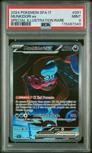 PSA 9 MUNKIDORI EX SPECIAL ILLUSTRATION RARE 091/064 SHROUDED FABLE ITALIANO