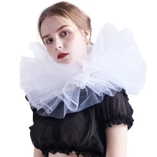 Victorian Neck Ruff Collar Medieval Elizabethan Ruffle Collars Clown Collars