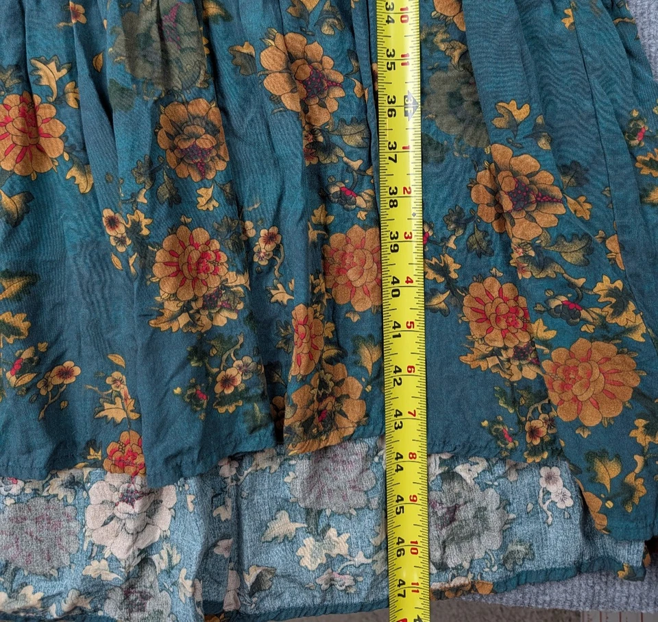 Vestido Natural Life Mujer Mediano Rebecca Verde Floral Boho Cottagecore Foto 3 de 4