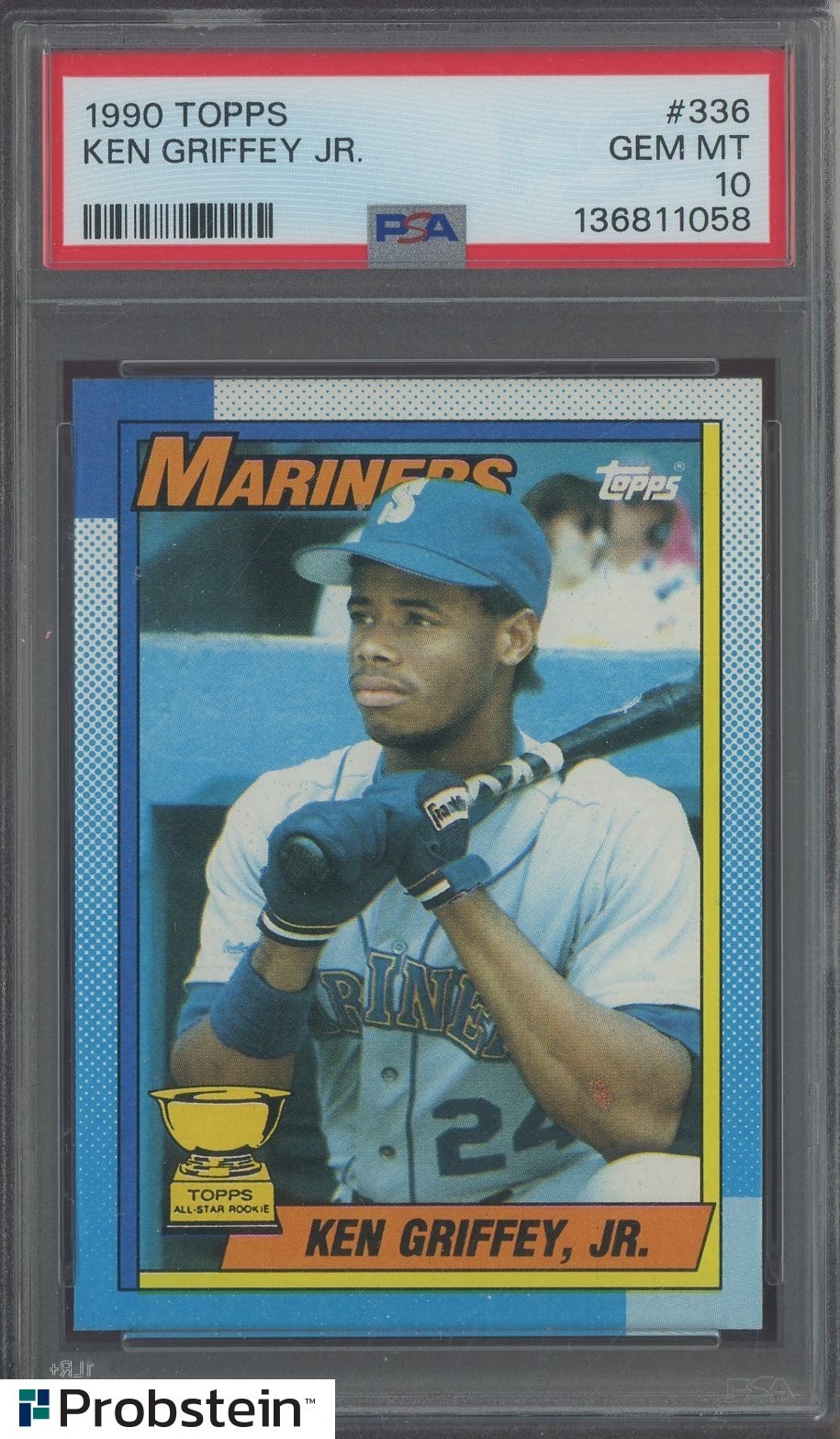 1990 Topps #336 Ken Griffey Jr Seattle Mariners HOF PSA 10 GEM MINT