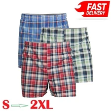 Gildan Men’s Boxers, 3-Pack, Size Tag-Free Boxer Underwear Shorts Pattern Woven