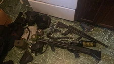 Paintball Gear Set with Masks, Guns, Tank, Accessories