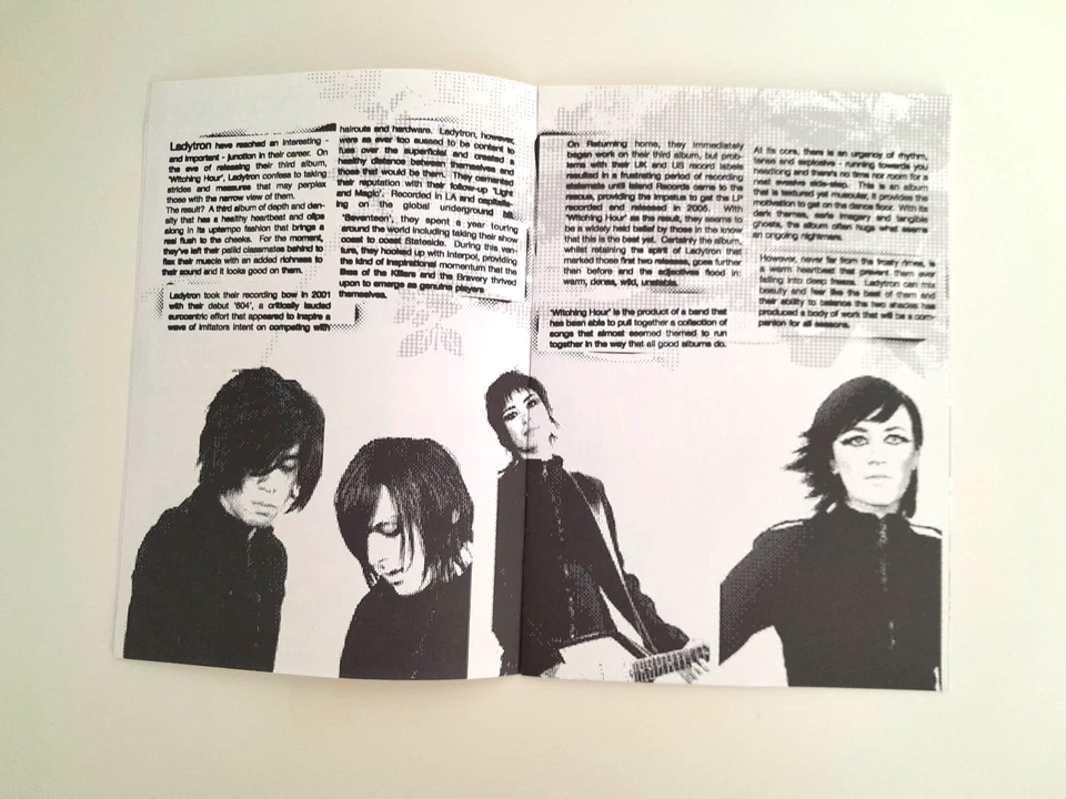 LADYTRON - PROTECT AND SURVIVE FALLOUT PROMO BOOKLET - Image 3 of 4