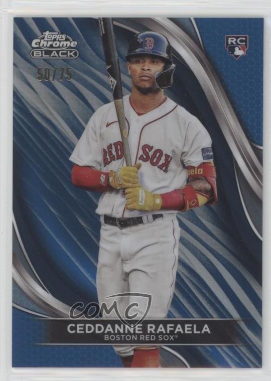 2024 Topps Chrome Black Blue Refractor 50/75 Ceddanne Rafaela #57 Rookie RC 0o5t