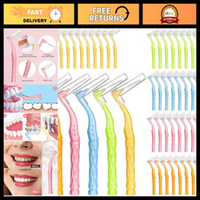 100pcs Interdental Brushes Set - 5 Sizes Dental Cleaning Tools for Braces Gums