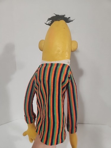 Vintage 1970's Muppets Sesame Street Bert And Ernie Hand Puppets Rubber & Cloth - Picture 9 of 14