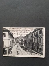 Cartolina Canelli (AT). Corso Umberto I. Viaggiata 1938.