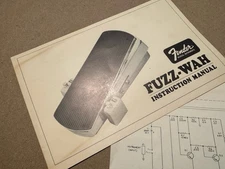 Vintage CBS Fender Wah Fuzz Guitar Effect Pedal Manual And Schematic