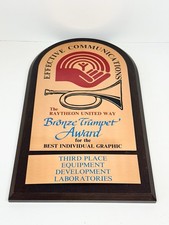 Raytheon Employee Award Plaque Vintage Equipment Development Laboratories