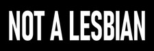 Not a Lesbian Sticker 3x9 Funny Car Meme Bumper Sticker