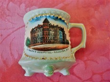 Souvenir Footed Cup St. Mary's Hospital Oshkosh Wisconsin Made in Germany KJ