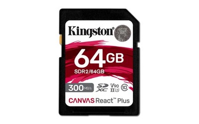 Kingston Canvas React Plus 64Gb Sd U3 V90 Sdr2/64Gb