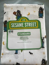 New Sesame Street Halloween Standard 2-Pack Pillowcases Count von Count Fall