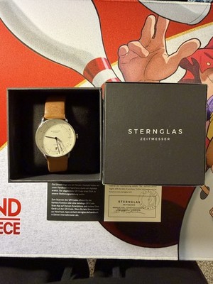 Used Running Sternglas Naos Automatic Men's Watch 38mm Miyota 8215 Brown Leather