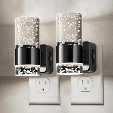Night Light,Dimmable Night Lights Plug into Wall, 2 Pack Acrylic Nightlights wit