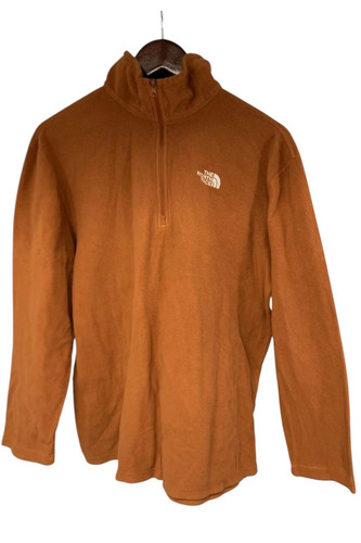The North Face Men's 1/2 Zip Circular Fleece Pullover Sweater Orange