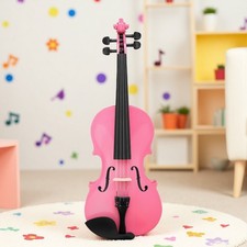 1/2 Size Kids Beginner Acoustic Violin Set - Case Bow Rosin Student Pink