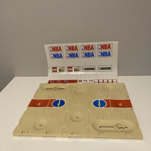 LEGO Sports: NBA Arena 3433 3432 Full Court Base Most Sticker Parts Only Lot 4