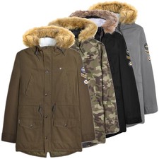 Parka uomo Lambretta Carnaby scooter con cappuccio mod classico distintivo ska taglie dalla S alla 4XL