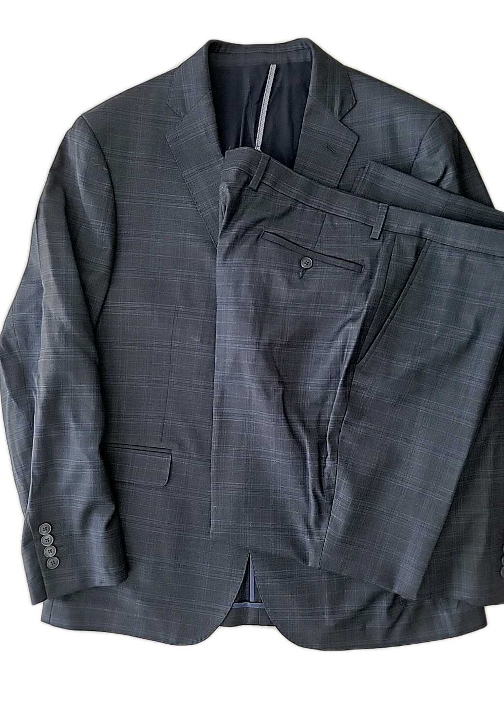 Cole Haan Suit 2 Piece Suit Sz 44R Pants 38x29 STRETCH Wool 