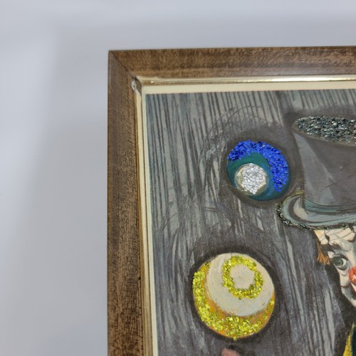 Vintage Alex Yaworksi Clown Circus Art Wall Hanging - Picture 4 of 4