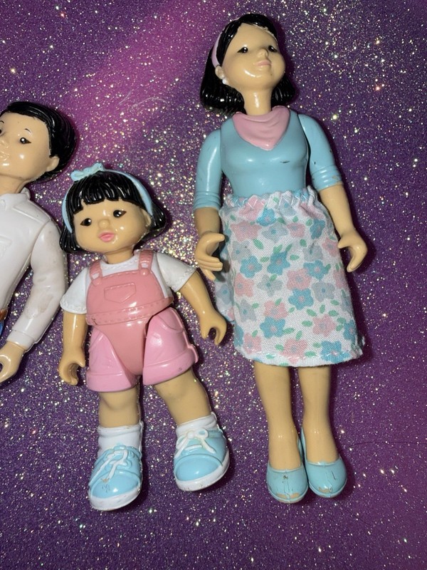 Fisher Price Loving Family dream Dollhouse ASIAN mom dad pink girl