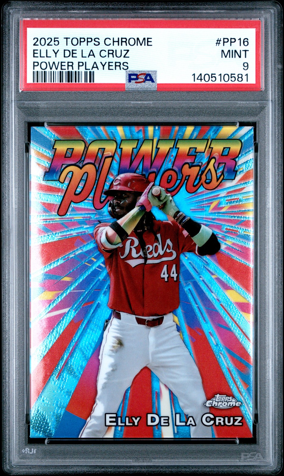 2025 TOPPS CHROME POWER PLAYERS #PP16 ELLY DE LA CRUZ PSA 9