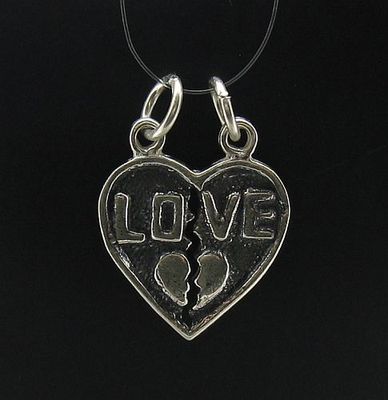 Genuine Sterling Silver Pendant Heart Love Solid Hallmarked 925 Handmade