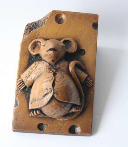Church Mouse Asleep on Cheese Unique Collectable Ornament Gift Hand Made Mice. - Picture 8 of 9