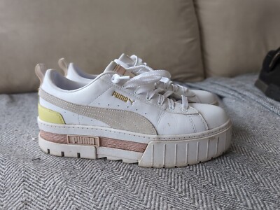 Puma Trainers size 7.5 Karmen Rebelle Puma White And Pink | eBay UK