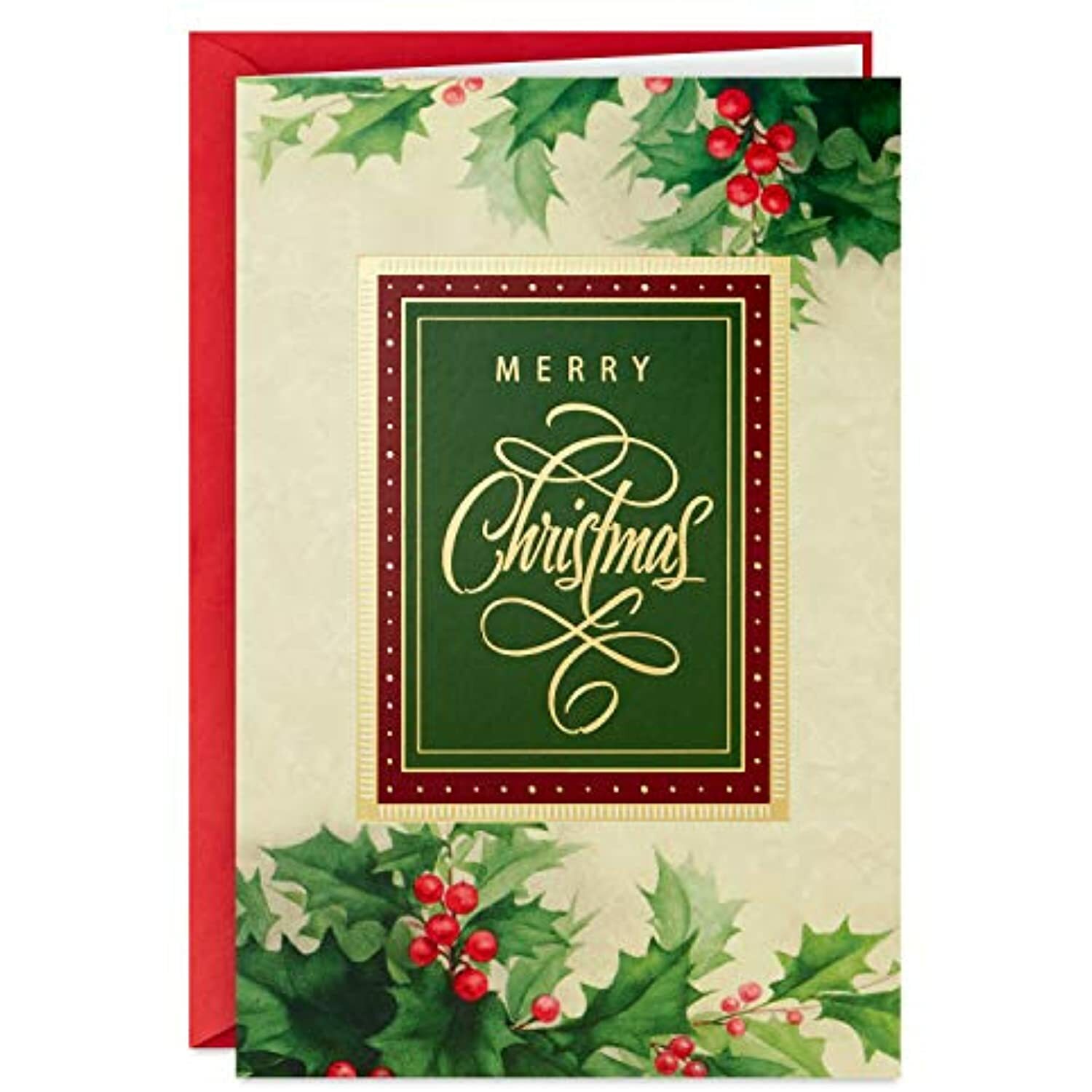 40 Christmas Cards Holiday Holly Boxed Cards with Envelopes Navidad