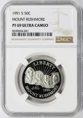 1991-S 50c Mount Rushmore Commemorative Half Dollar NGC PF69UCAM